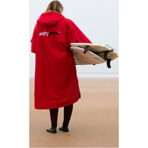 2024 Dryrobe Advance Manga Corta Premium Exterior Bata / Poncho Dr100 - Rojo / Gris