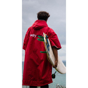 2024 Dryrobe Advance Manga Corta Premium Exterior Bata / Poncho Dr100 - Rojo / Gris