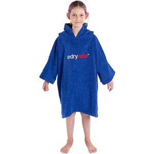 2023 Dryrobe Junior Algodn Orgnico Con Capucha Cambio De Bata / Poncho - Azul Royal