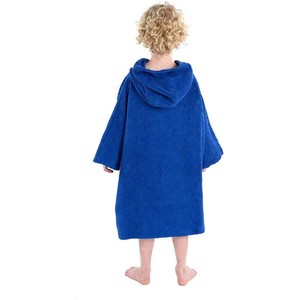 2023 Dryrobe Junior Algodn Orgnico Con Capucha Cambio De Bata / Poncho - Azul Royal