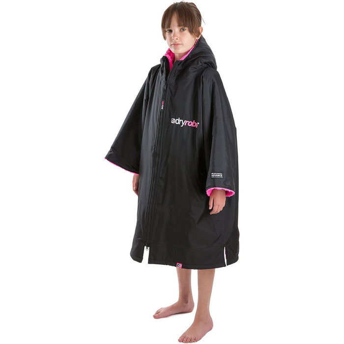 2023 Dryrobe Advance Cambio De Manga Larga Robe DR100L - Black / Rosa