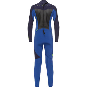 Quiksilver Nio Del Nio Syncro 3/2mm Back Zip Traje Azul Noche / Eqkw103001 Cinta Azul