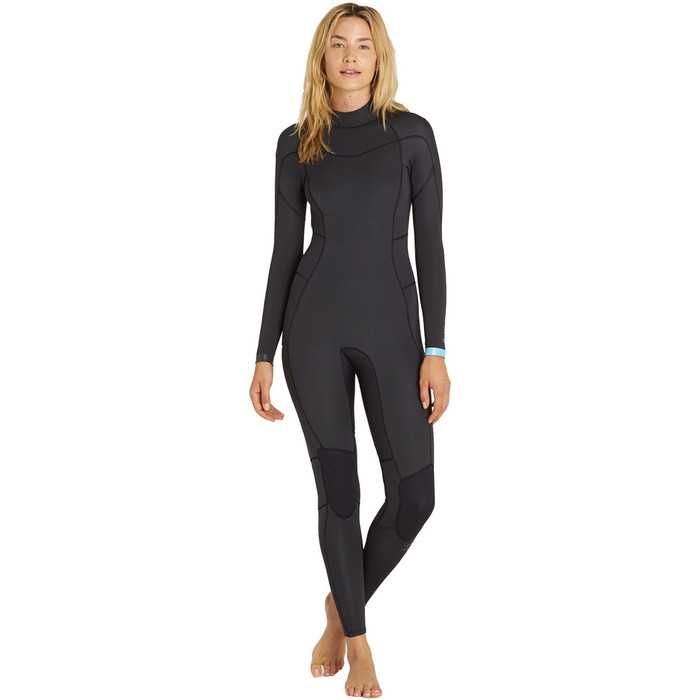 Billabong Womens Synergy 5/4mm Back Zip Wetsuit BLACK SANDS F45G12