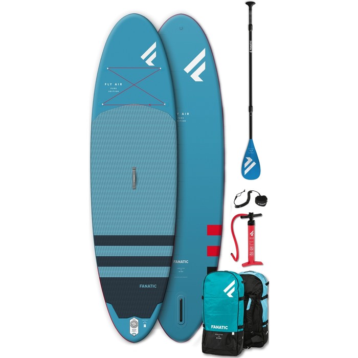 2023 Fanatic Fly Air 10'8" Paquete De Sup Inflable Puro - Tabla, Bolsa, Bomba Y Remo