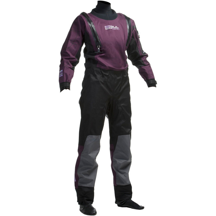 Gul Womens Code Zero U-ZIP Drysuit Black / Plum GM0373