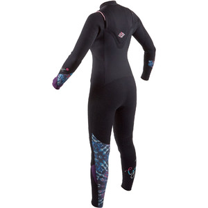 2020 GUL Womens Response FX 5/4mm Chest Zip Wetsuit RE1265-B8 - Black / Tiedye