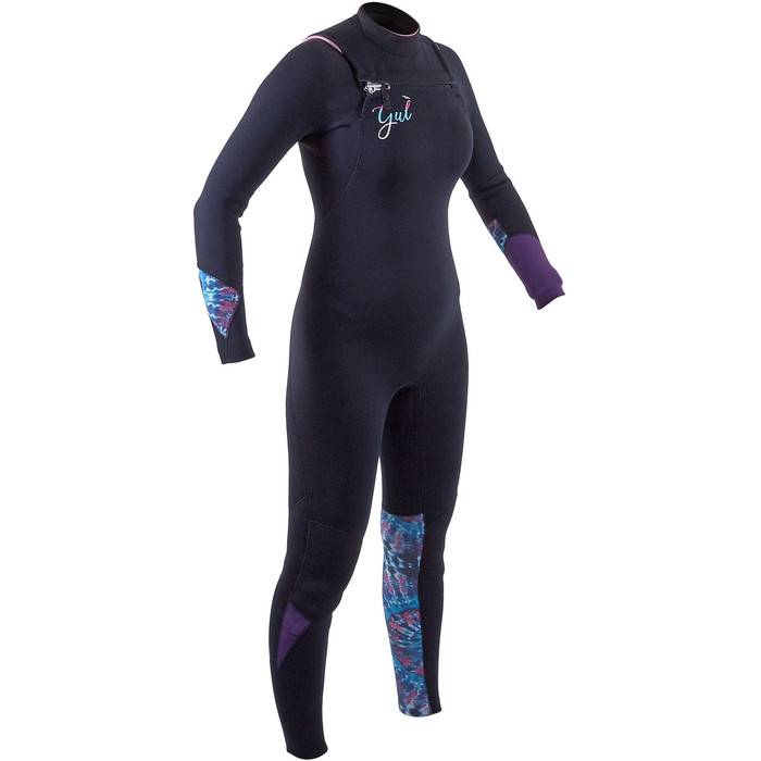 2020 GUL Womens Response FX 5/4mm Chest Zip Wetsuit RE1265-B8 - Black / Tiedye