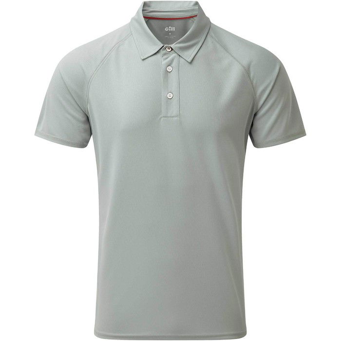 2024 Gill Hombres Uv Tec Polo Top Gris Uv008