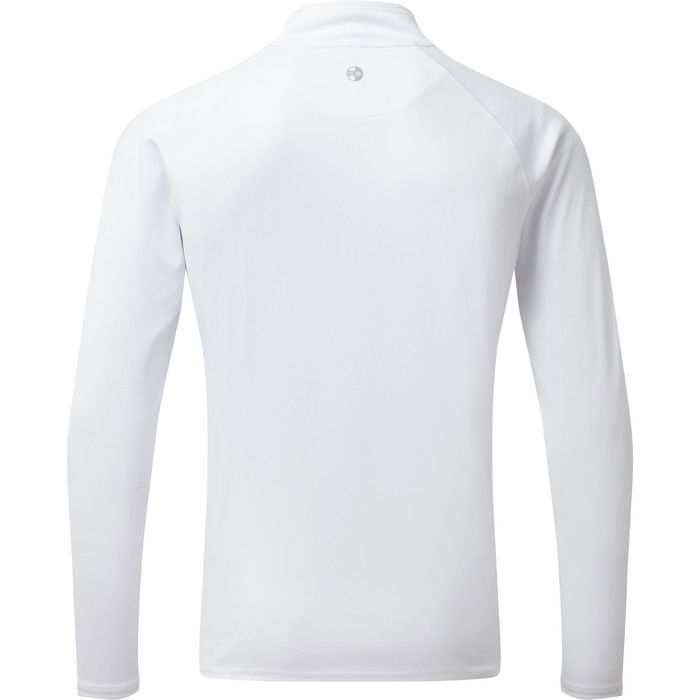 2024 Gill Mens UV Tec Zip Neck Top White UV009