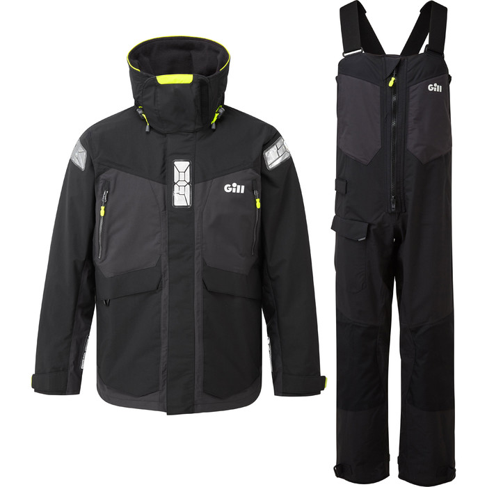 2022 Gill Os2 Conjunto Combinado De Chaqueta Y Pantaln Offshore Para Hombre - Negro