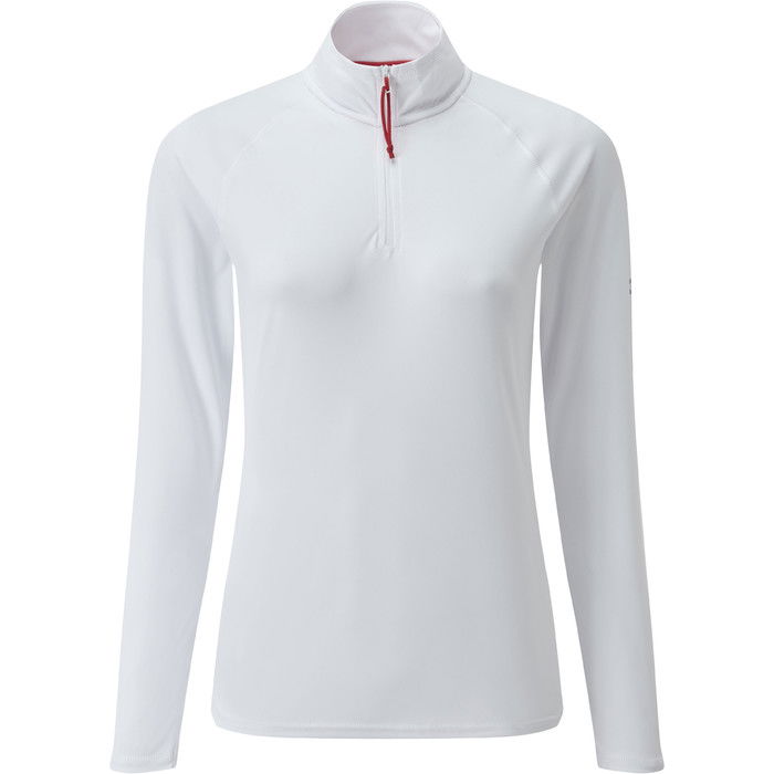 2024 Gill Mujer Uv Tec Cremallera Cuello Top Blanco Uv009w