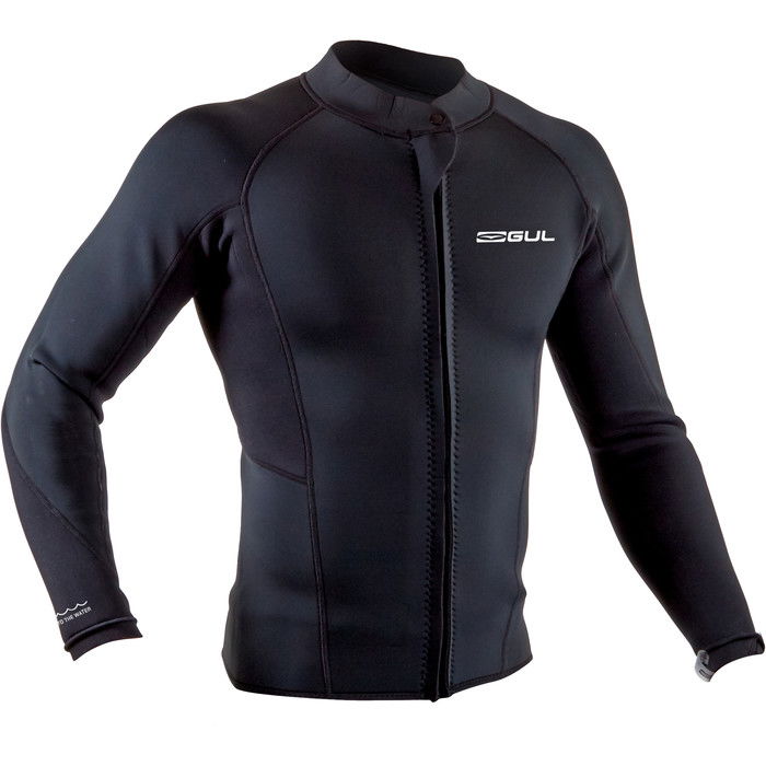 Chaqueta Con Front Zip De 3mm De Response Para Hombre Gul 2024 Re6304-b9 - Negro