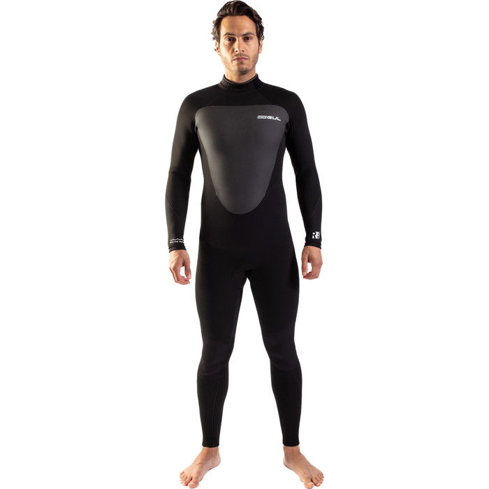 2024 Gul Hombres Response 4/3mm Gbs Back Zip Neopreno RE1246-C1 - Black