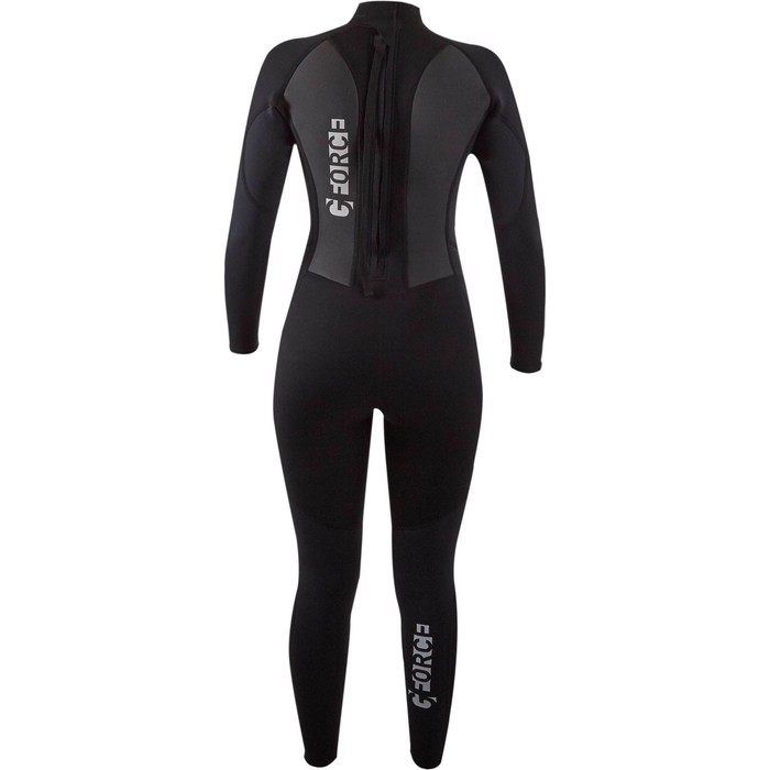 2024 Gul Womens G-Force 3mm Back Zip Wetsuit GF1306-B7 - Black