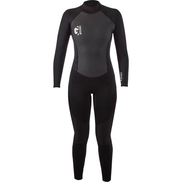 2024 Gul Womens G-Force 3mm Back Zip Wetsuit GF1306-B7 - Black