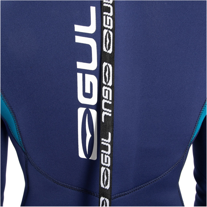 2023 Gul Mujer Response 4/3mm Gbs Back Zip Neopreno RE1248-C1 - Blue / Paisley