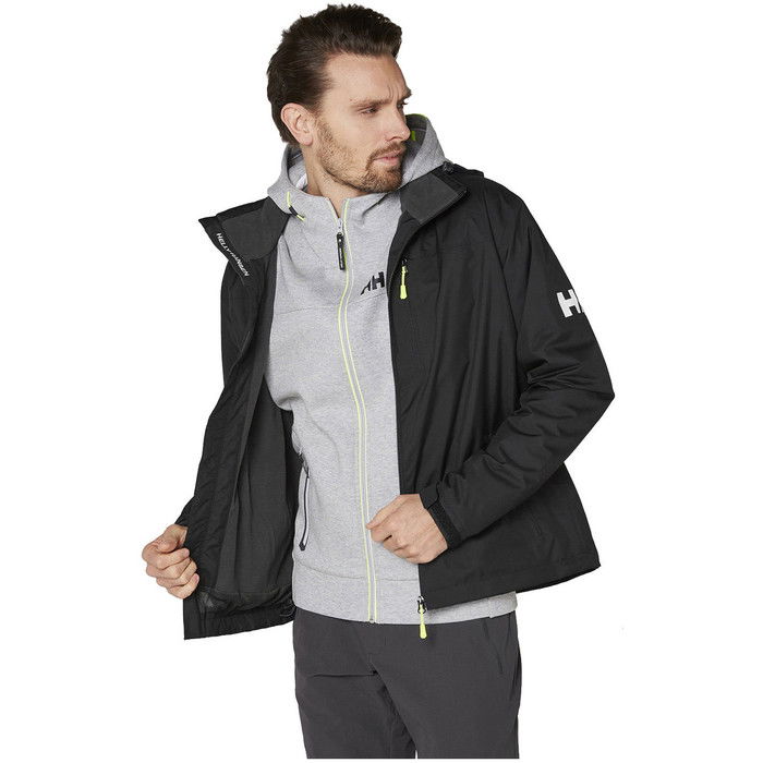 2024 Helly Hansen Mens Hooded Crew Mid Layer Jacket Black 33874