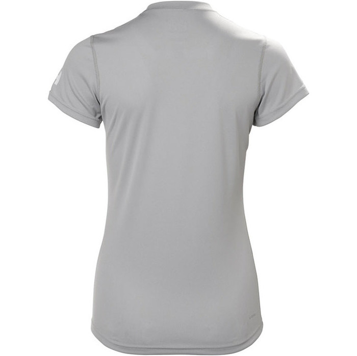 Helly Hansen Mujer Tech T Manga Corta Capa Base Gris Claro 48373