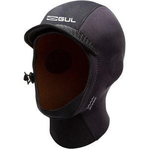 2024 Gul 3mm Peaked Surf Hood HO0312-B9 - Black