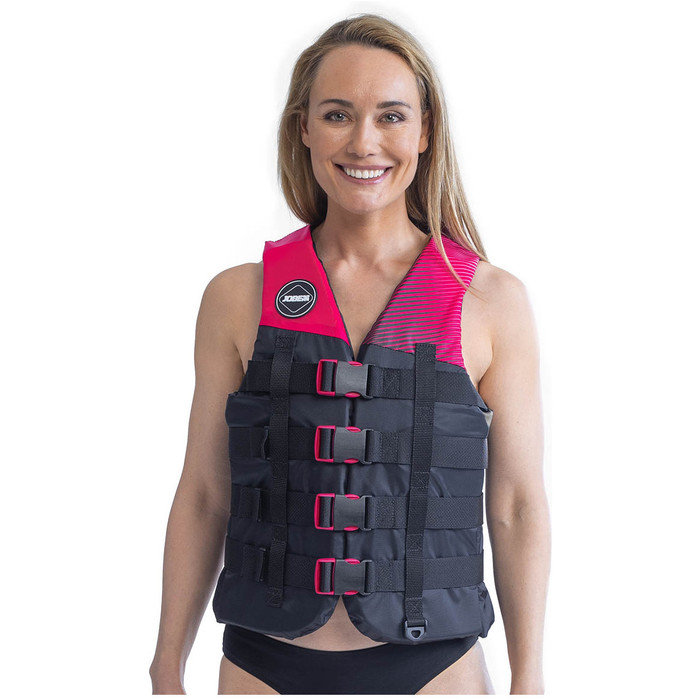 2021 Jobe 50N 4-Buckle Impact Vest 244820006 - Hot Pink