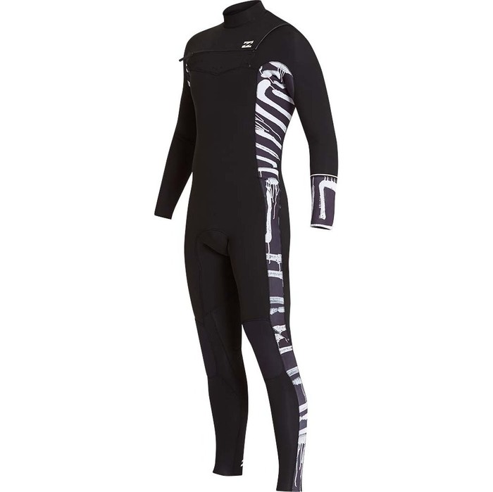 Billabong Furnace Revolution 3/2mm Chest Zip Wetsuit Black Print L43M06