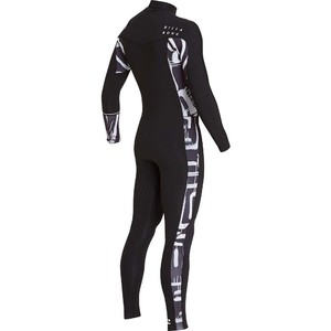 Billabong Furnace Revolution 3/2mm Chest Zip Wetsuit Black Print L43M06