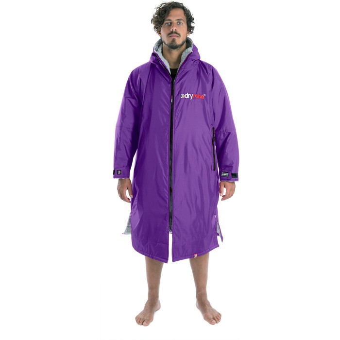 2023 Dryrobe Advance Long Sleeve Change Robe DR100L - Purple / Grey