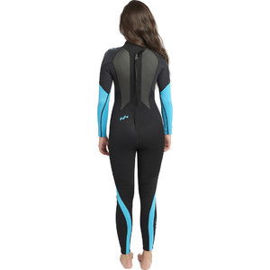 2019 Traje De Neopreno Billabong Mujer Launch 3/2mm Flatlock Negro / Turquesa S43g03