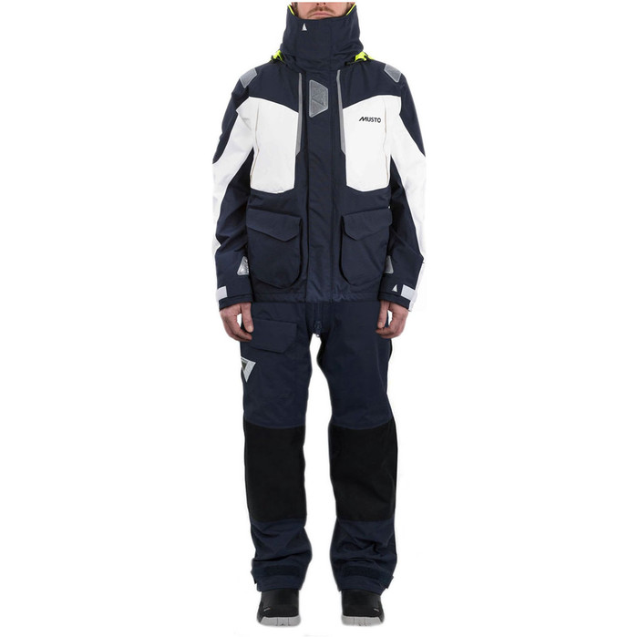 Chaqueta de playa Musto BR2 Offshore SMJK052 & Trouser SB0042 Combi de Marina / Blanca