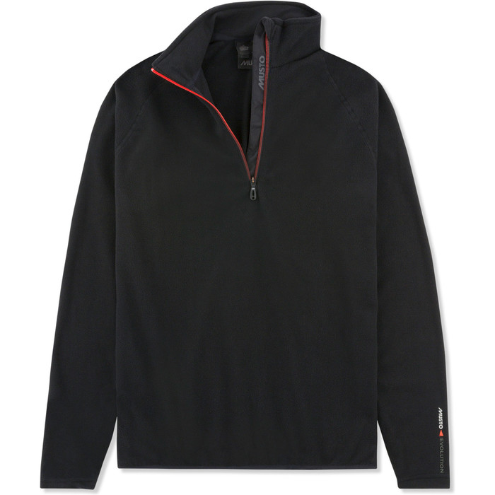 2019 Musto Mens Crew 1/2 Zip Microfleece Black EMFL028