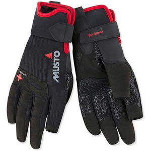 2024 Musto Performance Sailing Guantes Largos Con Dedos Negros Augl004