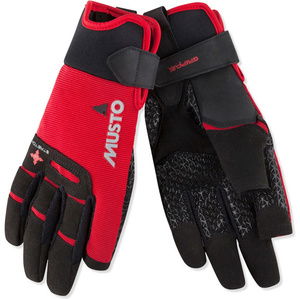 2024 Musto Performance Sailing Guantes Largos Con Dedos Rojo Augl004