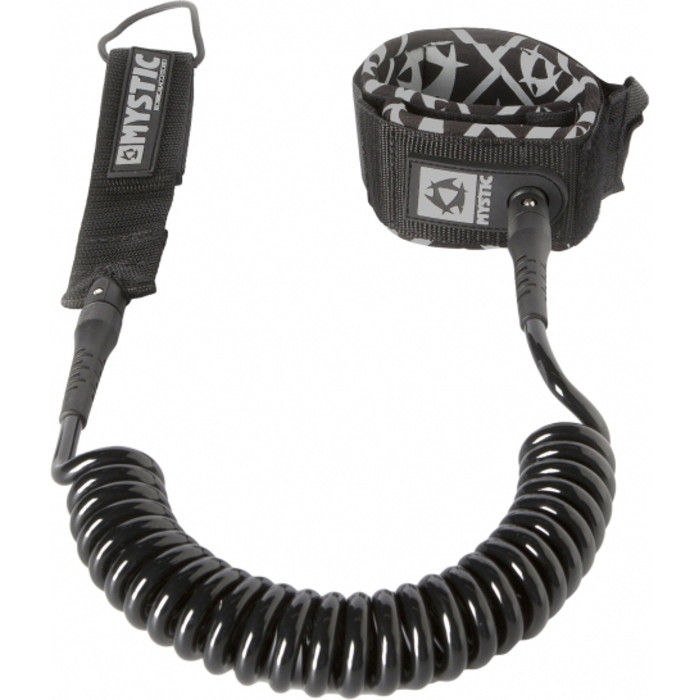 Mystic SUP Coiled Leash 8FT BLACK 160600