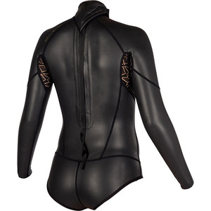 2019 Mystic Diva Black Series 3/2mm Back Zip Long Arm Super Shorty Wetsuit Black 180066