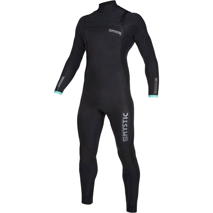 2019 Mystic Mens Marshall 4/3mm Chest Zip Wetsuit 200008 - Black / Mint