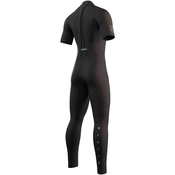 2024 Mystic Mens Star 3/2mm Short Arm Back Zip Wetsuit 21033 - Black