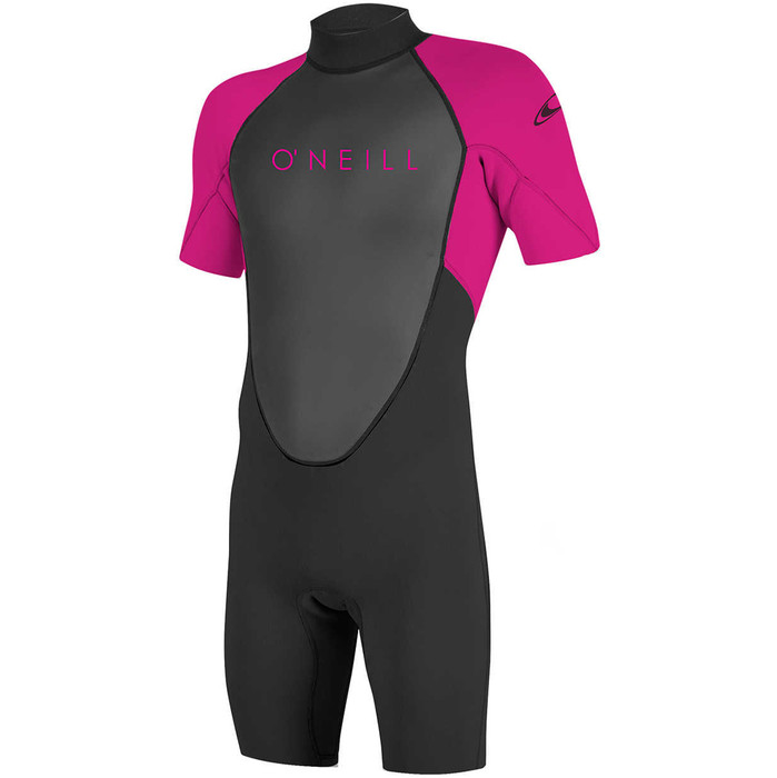 2024 O'Neill Youth Reactor II 2mm Back Zip Shorty Neopreno 5045 - Black / Berry