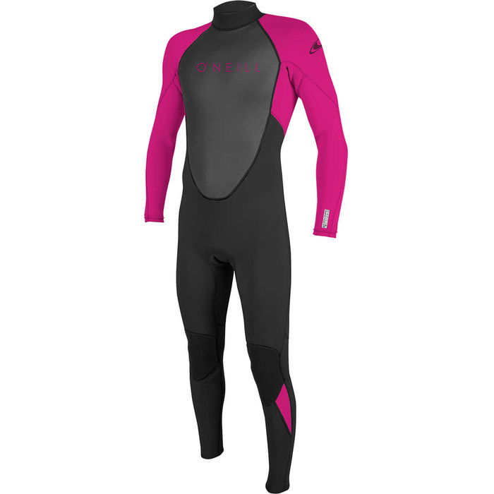 2024 O'Neill Youth Reactor II 3/2mm Back Zip Neopreno 5044 - Black / Berry