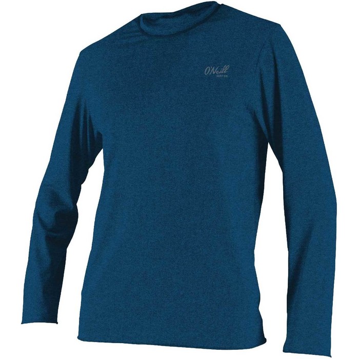 2024 O'Neill Mens Blueprint Long Sleeve Sun Shirt Rash Vest 5451SB - Deep Sea