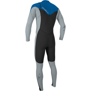 2019 O'Neill Mens Hammer 3/2mm Chest Zip Wetsuit Black / Cool Grey / Ocean 4926