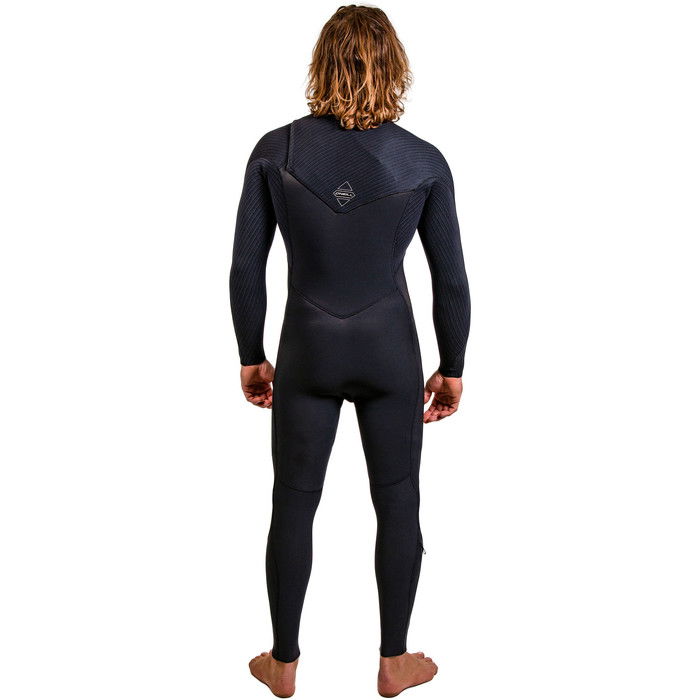 2024 O'Neill Hombres HyperFreak 3/2+mm Chest Zip Gbs Neopreno 5343 - Black