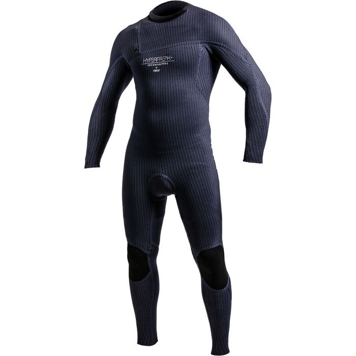 2024 O'Neill Mens HyperFreak+ 5/4mm Chest Zip Wetsuit 5345 - Raven / Black