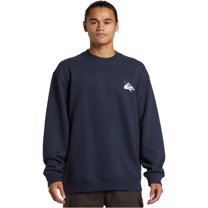 2024 Quiksilver Hombres DNA Petroglyph Crew Sudadera AQYFT03374 - Dark Navy