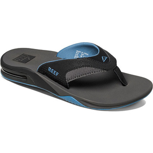 2024 Reef Fanning Bottle Opener Flip Flops GREY / LIGHT BLUE R2026