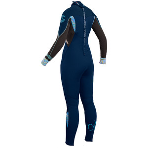 2019 Gul Response Womens 4/3mm GBS Back Zip Wetsuit Navy / Black RE1248-B4