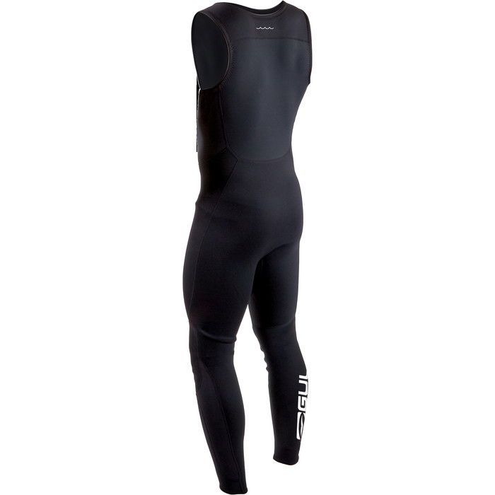 2024 Gul Mens Response 3/2mm Long John Wetsuit RE4313-B9 - Black