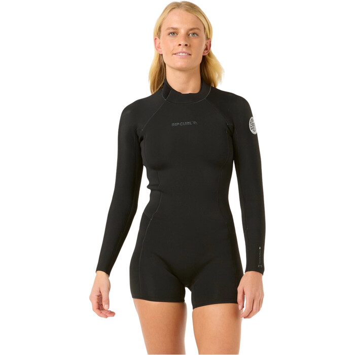 2025 Rip Curl Mujer Dawn Patrol 2mm Back Zip Manga Larga Traje De Primavera  Neopreno 142WSP Black