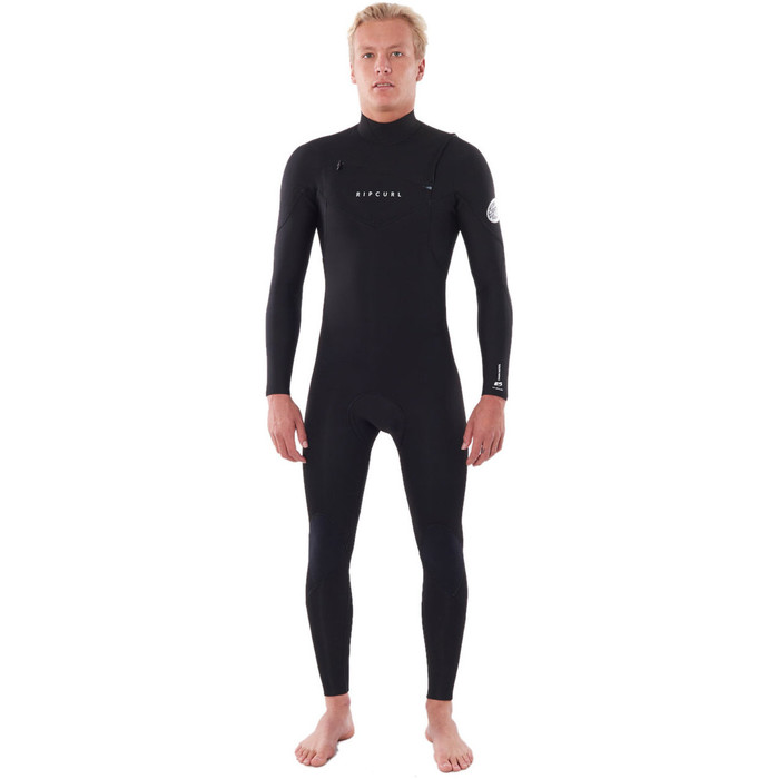 2023 Rip Curl Hombres Dawn Patrol Performance 4/3mm Chest Zip Neopreno Black WSM9WM