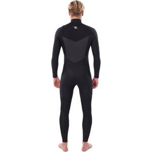 2023 Rip Curl Hombres Dawn Patrol Performance 4/3mm Chest Zip Neopreno Black WSM9WM