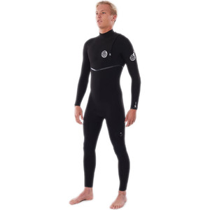 2023 Rip Curl Hombres E-Bomb 4/3mm Zip Free Neopreno WSMYQE - Black